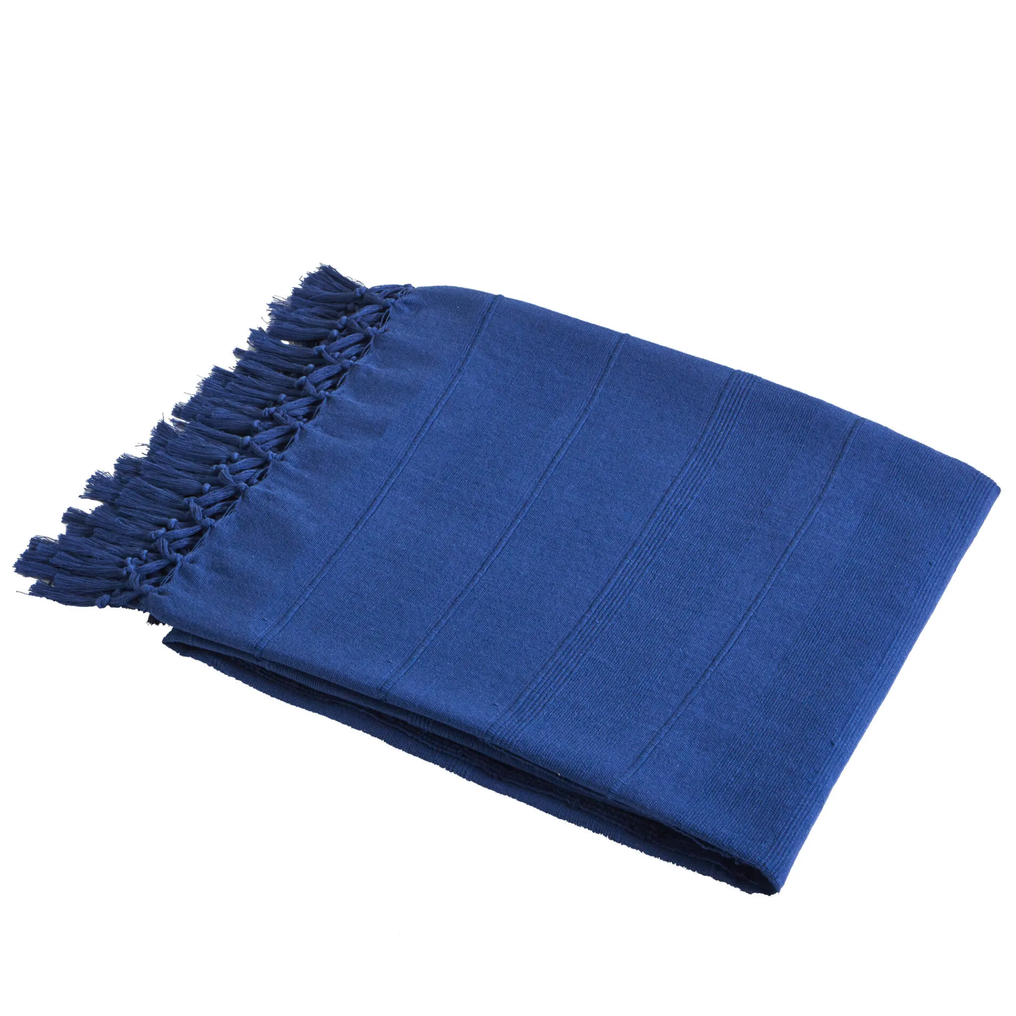 Tafellaken En Tafelloper<Blancheporte Tafellaken in katoen met artisanaal weefsel blauw