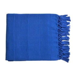Tafellaken En Tafelloper<Blancheporte Tafellaken in katoen met artisanaal weefsel blauw
