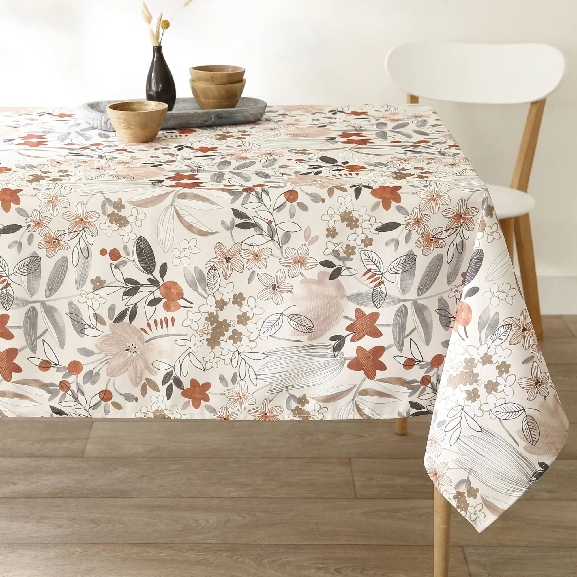 Tafellaken En Tafelloper<Blancheporte Tafellaken in polyester met plattelandsprint beige