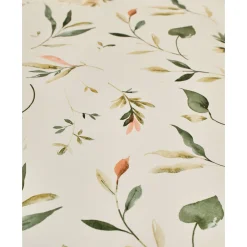Tafelkleed<Blancheporte Tafellaken in toile cirée, met bloemenprint ecru / groen