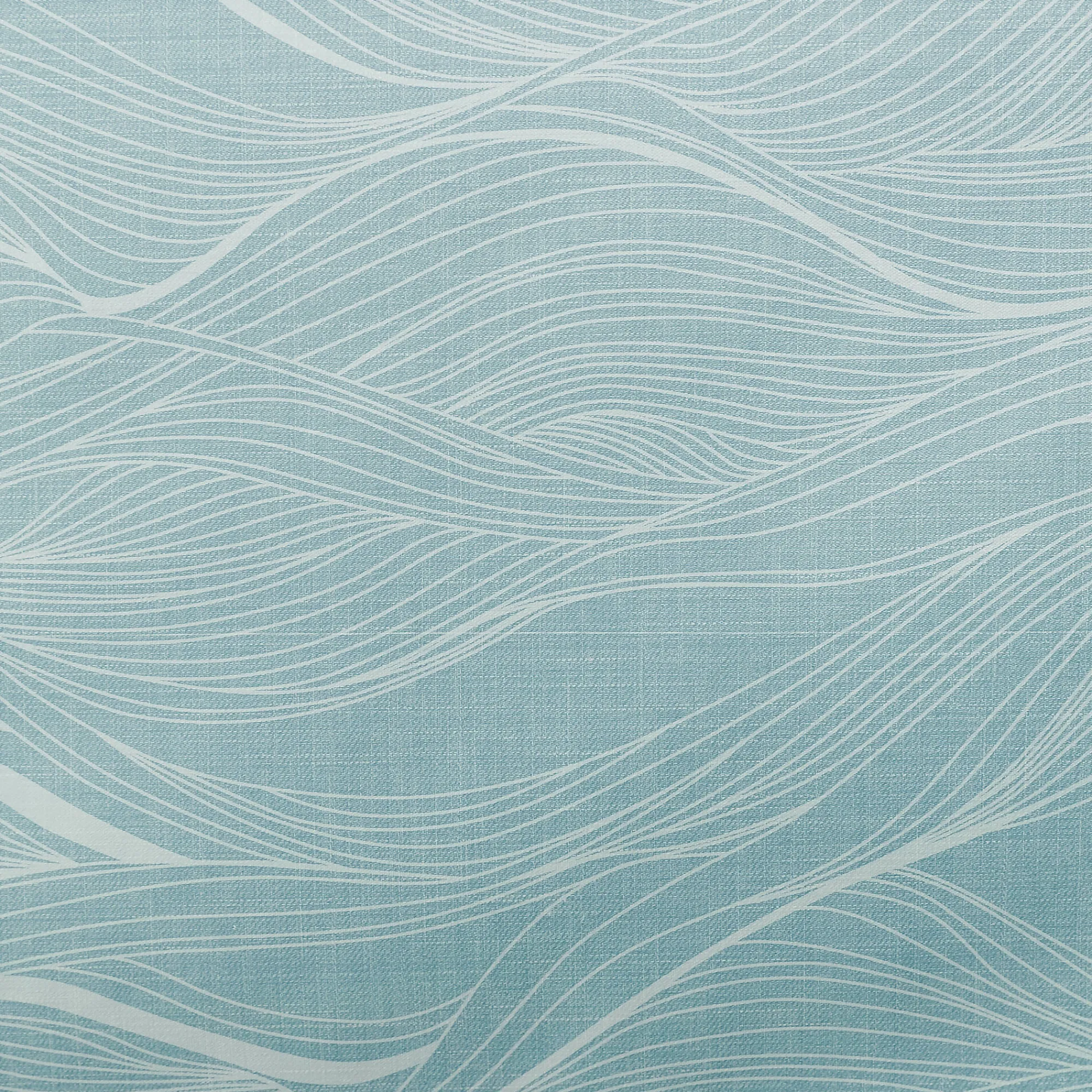 Tafelkleed<Blancheporte Tafellaken in toile cirée met golvenprint blauw