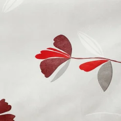 Tafelkleed<Blancheporte Tafellaken in toile cirée, bloemenprint grijs / rood