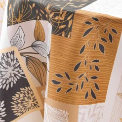 Tafellaken En Tafelloper<Blancheporte Tafellaken met bladerenprint in patchwork, vlot onderhoud naturel