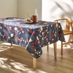 Tafellaken En Tafelloper<Blancheporte Tafellaken met bladerenprint, vlot onderhoud grijs / oranje