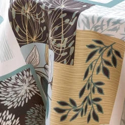 Tafellaken En Tafelloper<Blancheporte Tafellaken met bladerenprint in patchwork, vlot onderhoud saliegroen
