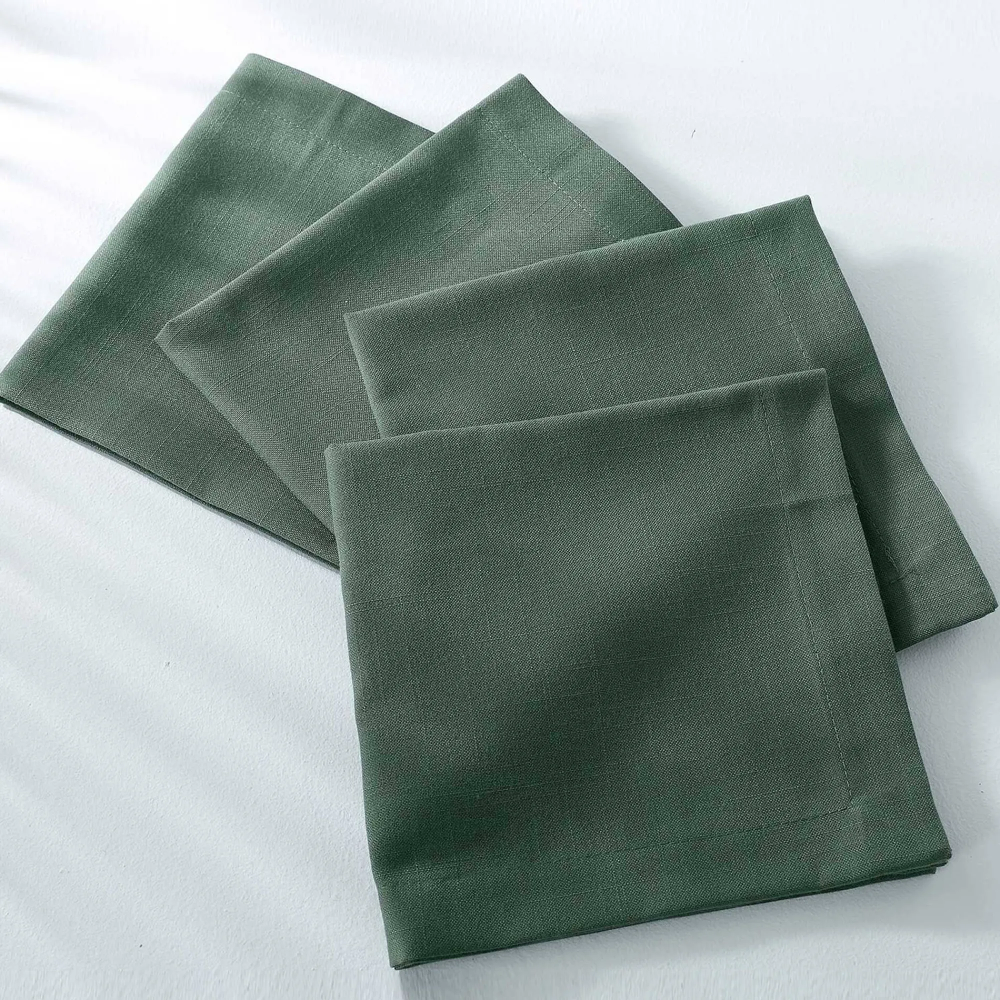Tafellaken En Tafelloper<Blancheporte Tafellaken met linnenaspect kaki