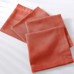 Tafellaken En Tafelloper<Blancheporte Tafellaken met linnenaspect terracotta