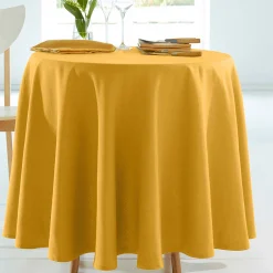Tafellaken En Tafelloper<Blancheporte Tafellaken met linnenaspect kerrie