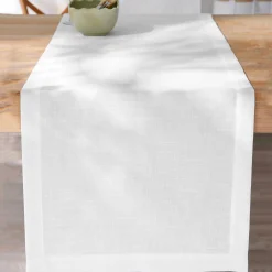Tafellaken En Tafelloper<Blancheporte Tafellaken met linnenaspect wit