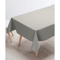 Feesttafel|Tafellaken En Tafelloper<Blancheporte Tafellaken met metallic geometrische motieven lichtgrijs