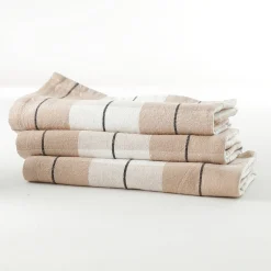 Servet<Blancheporte Tafelservet met ingeweven ruitjes - set van 3 beige