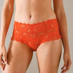Slip En Shorty<Sans Complexe Tailleslip in effen kant Arum oranje