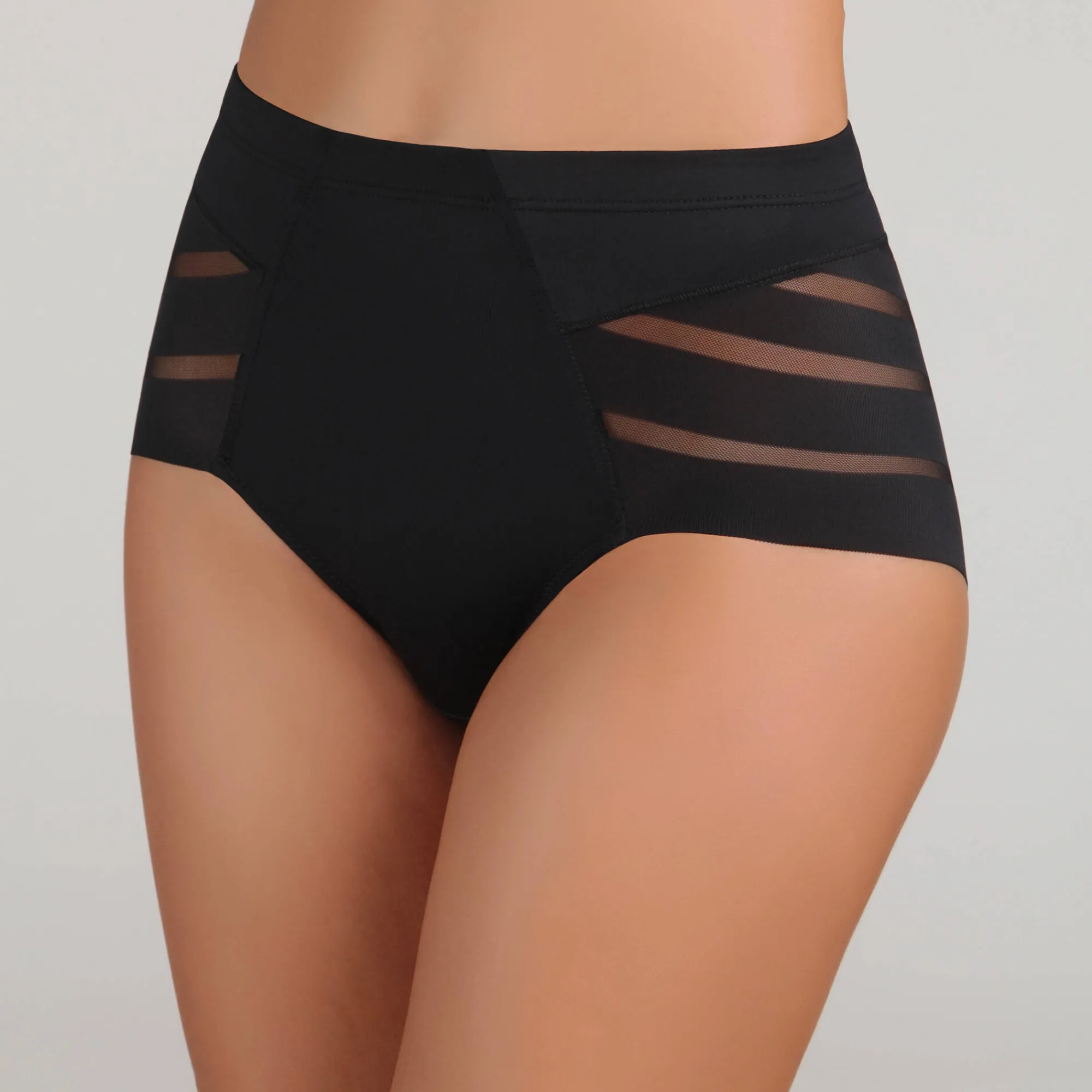 Slip En Shorty<Dim Tailleslip voor platte buik Diams' Control zwart