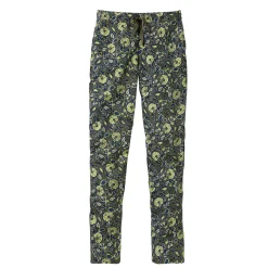 Broek<Blancheporte Tapered broek in katoen-linnen, etnische print kaki