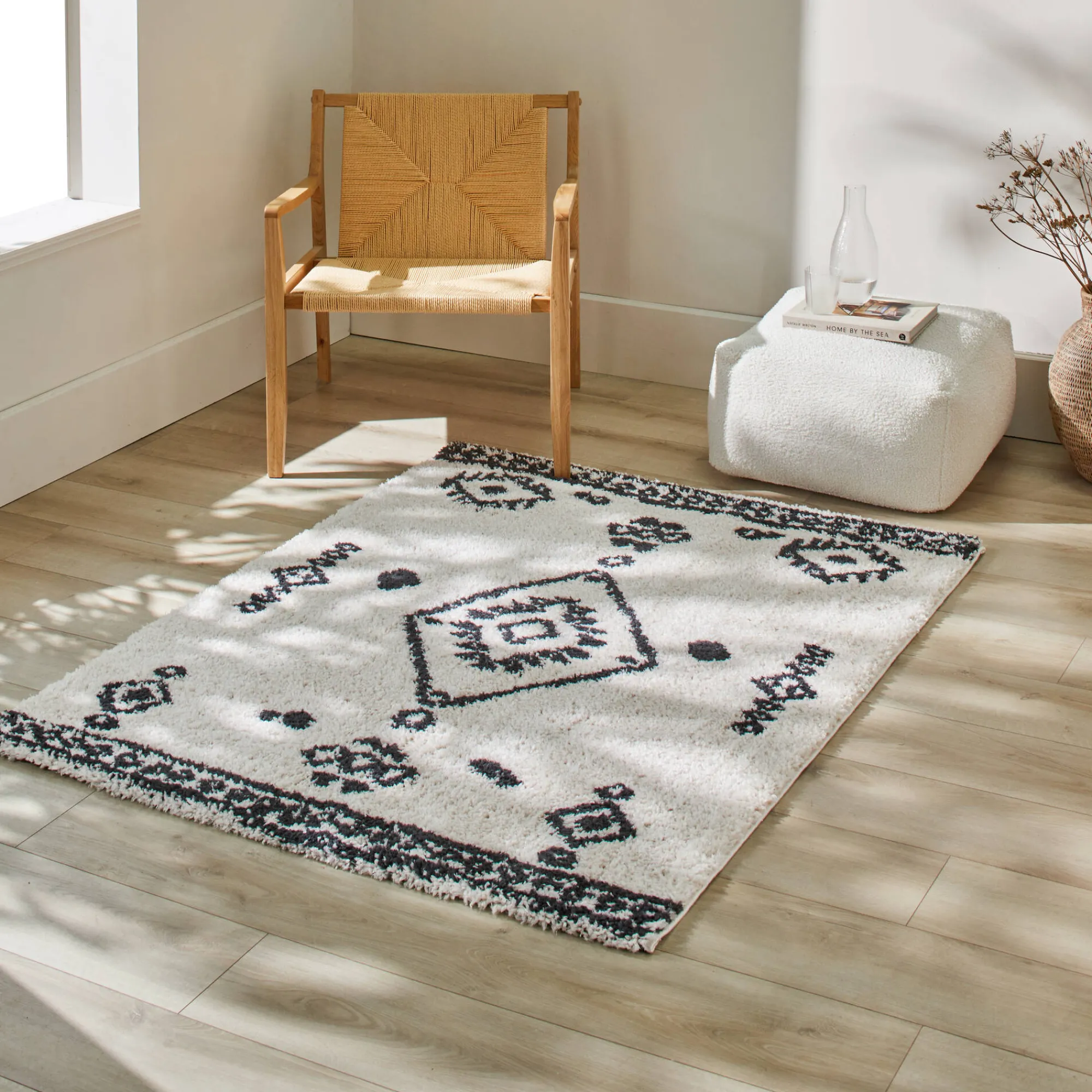 Tapijt<Blancheporte Tapijt in berberstijl ecru / zwart