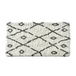 Tapijt<Blancheporte Tapijt in berberstijl, katoen wit / zwart
