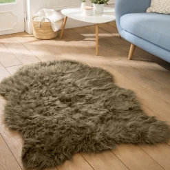 Tapijt<Blancheporte Tapijt met polen in dierenhuidvorm taupe