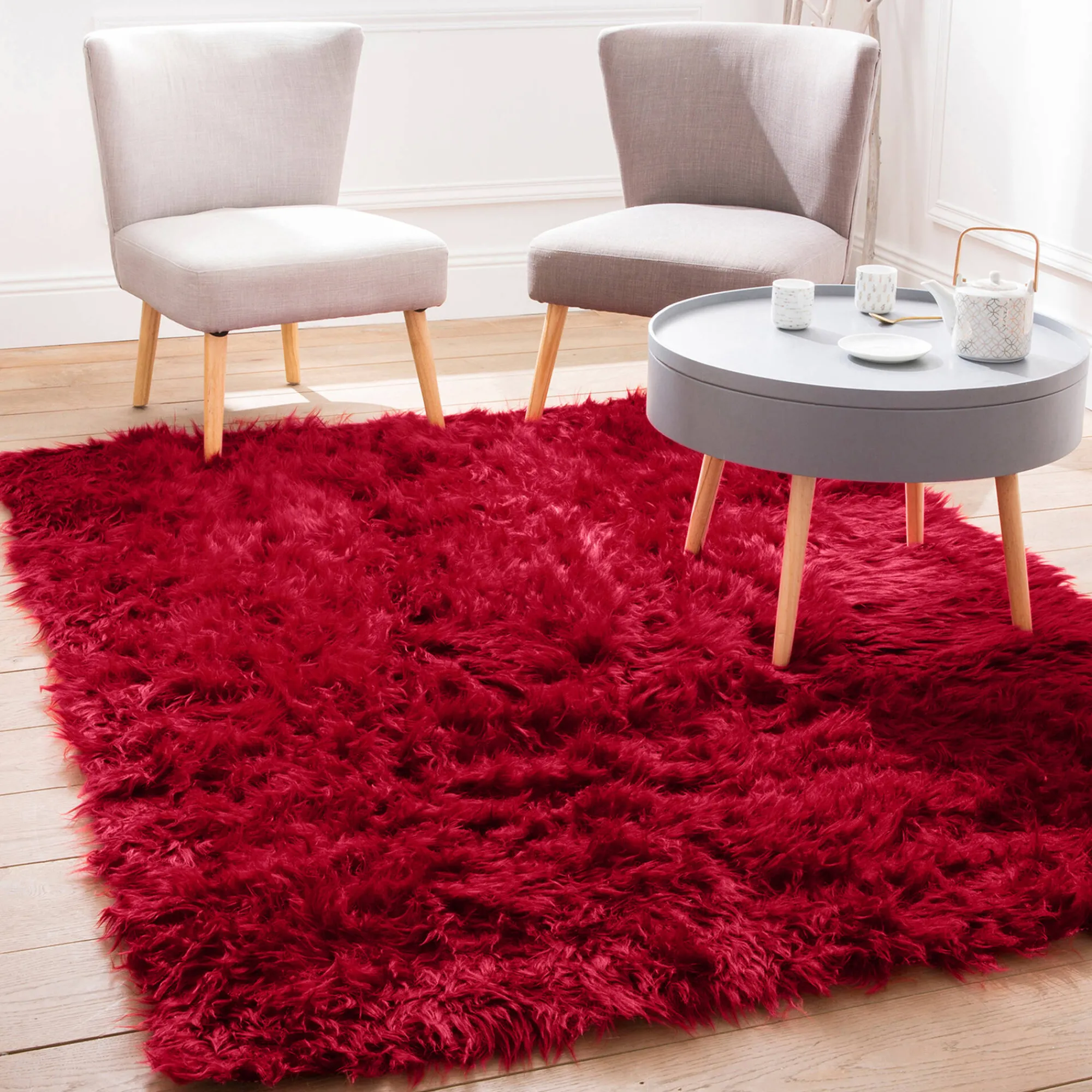 Tapijt<Blancheporte Tapijtje met lange polen rood