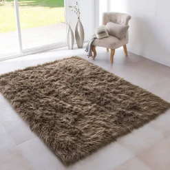 Tapijt<Blancheporte Tapijtje met lange polen taupe