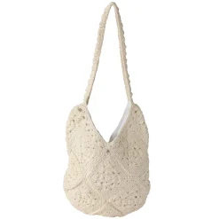 Accessoires En Juwelen<Blancheporte Tas in natuurlijk gehaakte stof, met schouderriem naturel