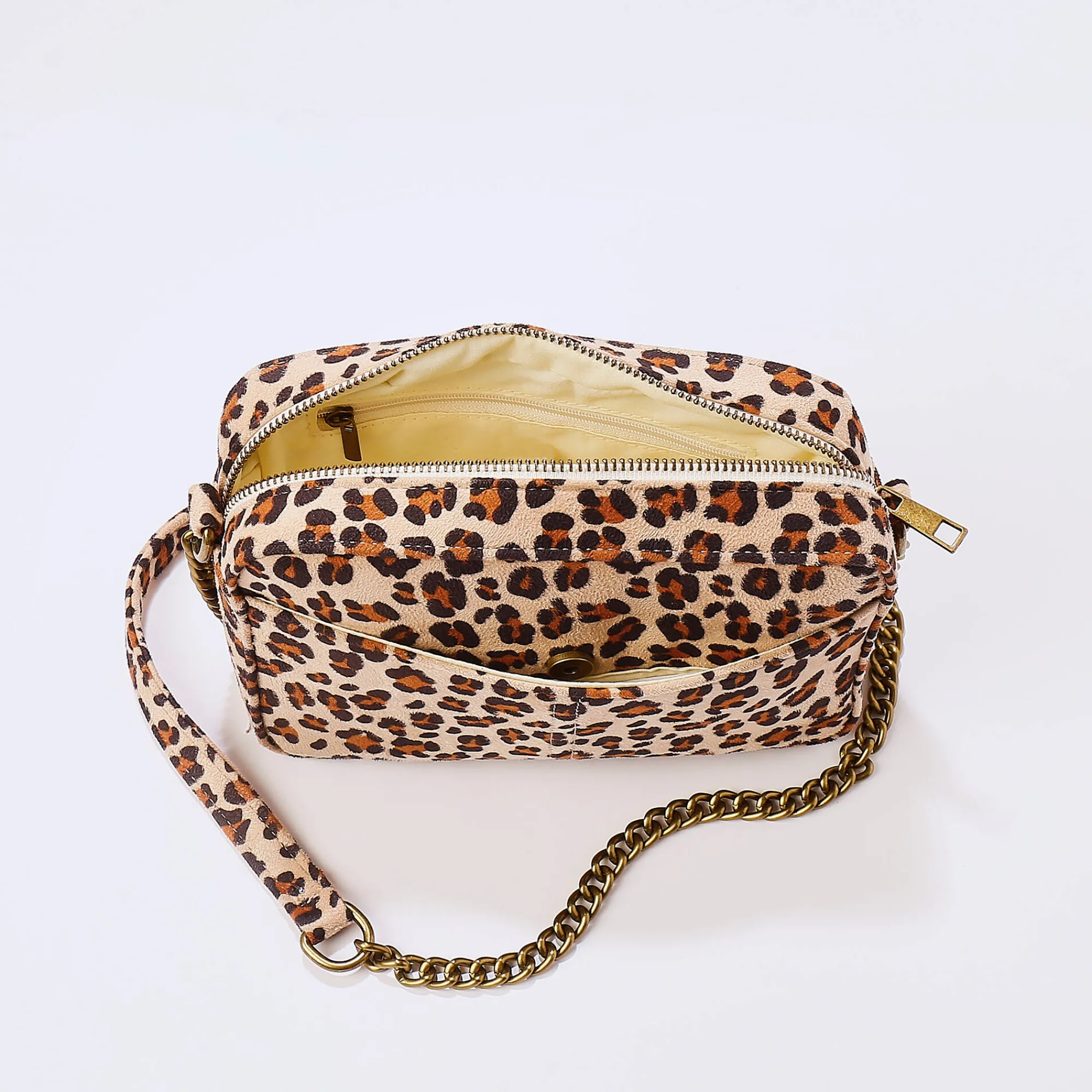 Sieraden En Feestaccessoires|Accessoires En Juwelen<Blancheporte Tas met ketting, luipaardprint beige