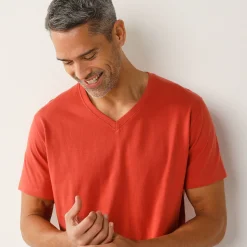 T-Shirt, Hemd En Polo<Blancheporte Tee-shirt col V manches courtes oranje