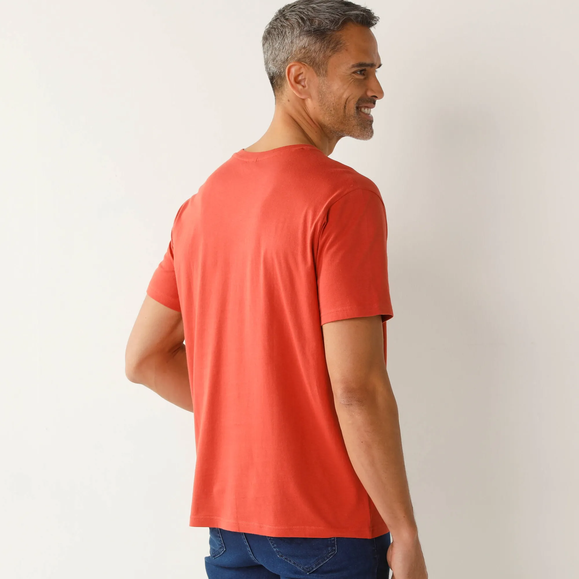 T-Shirt, Hemd En Polo<Blancheporte Tee-shirt col V manches courtes oranje