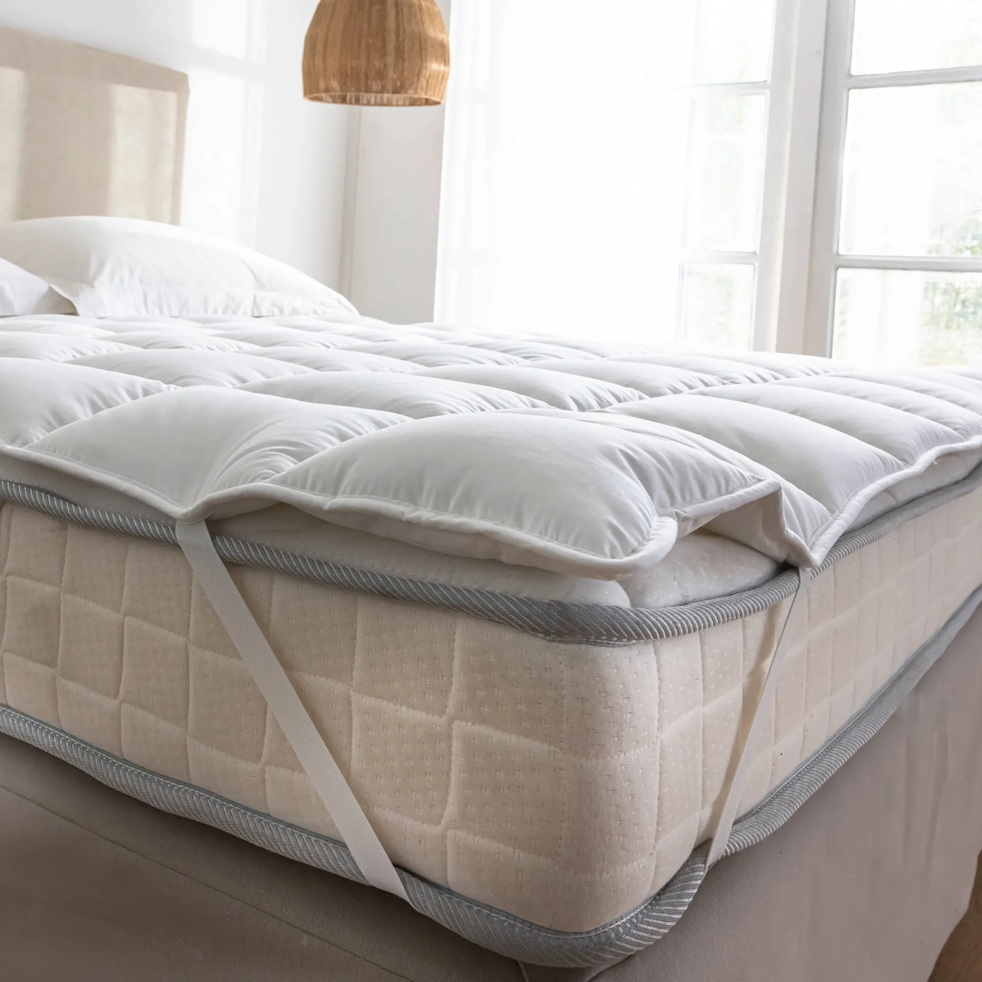 Topdekmatras<Blancheporte Temperatuurregulerende topdekmatras Outlast® 450g/m2 wit