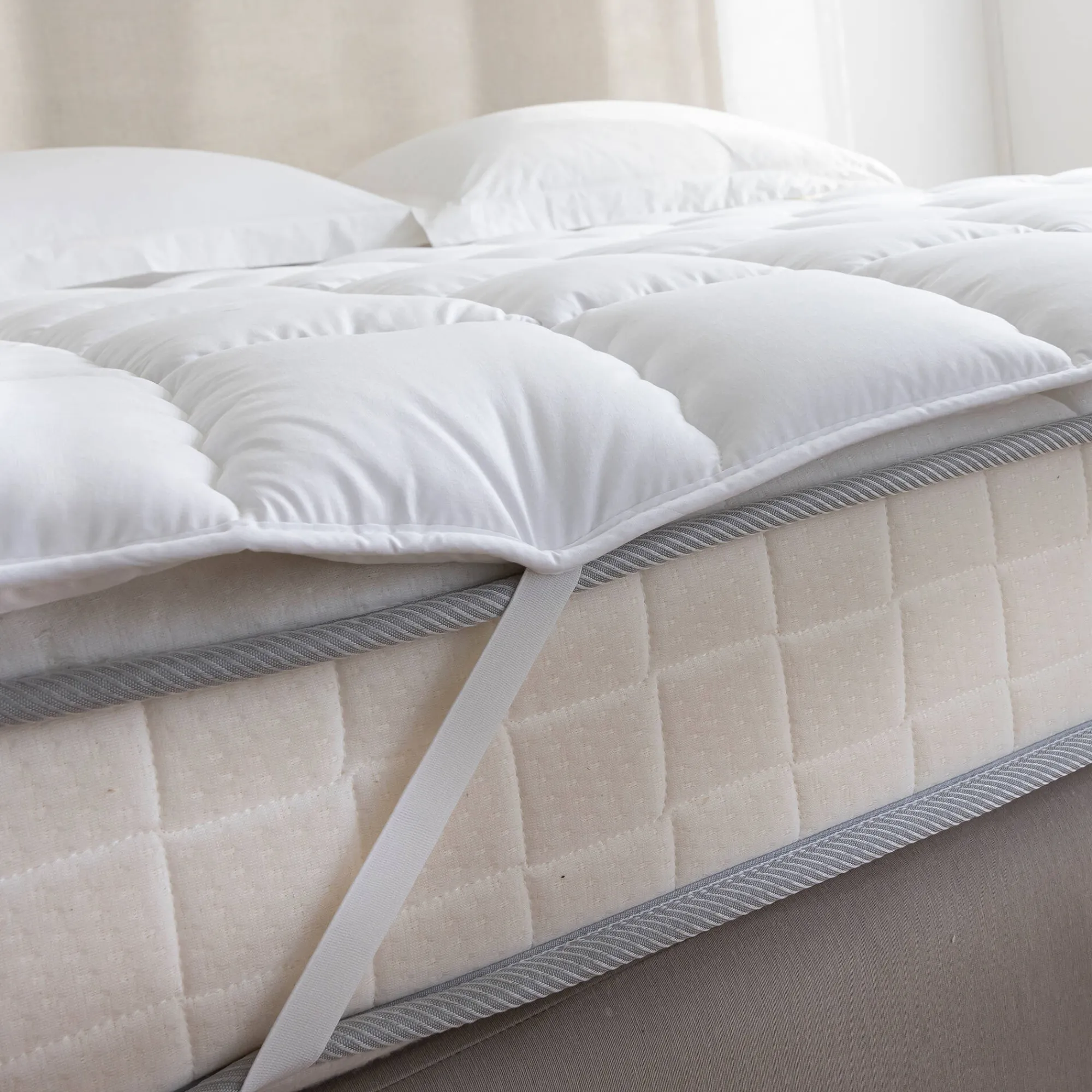 Topdekmatras<Blancheporte Temperatuurregulerende topdekmatras Outlast® 450g/m2 wit
