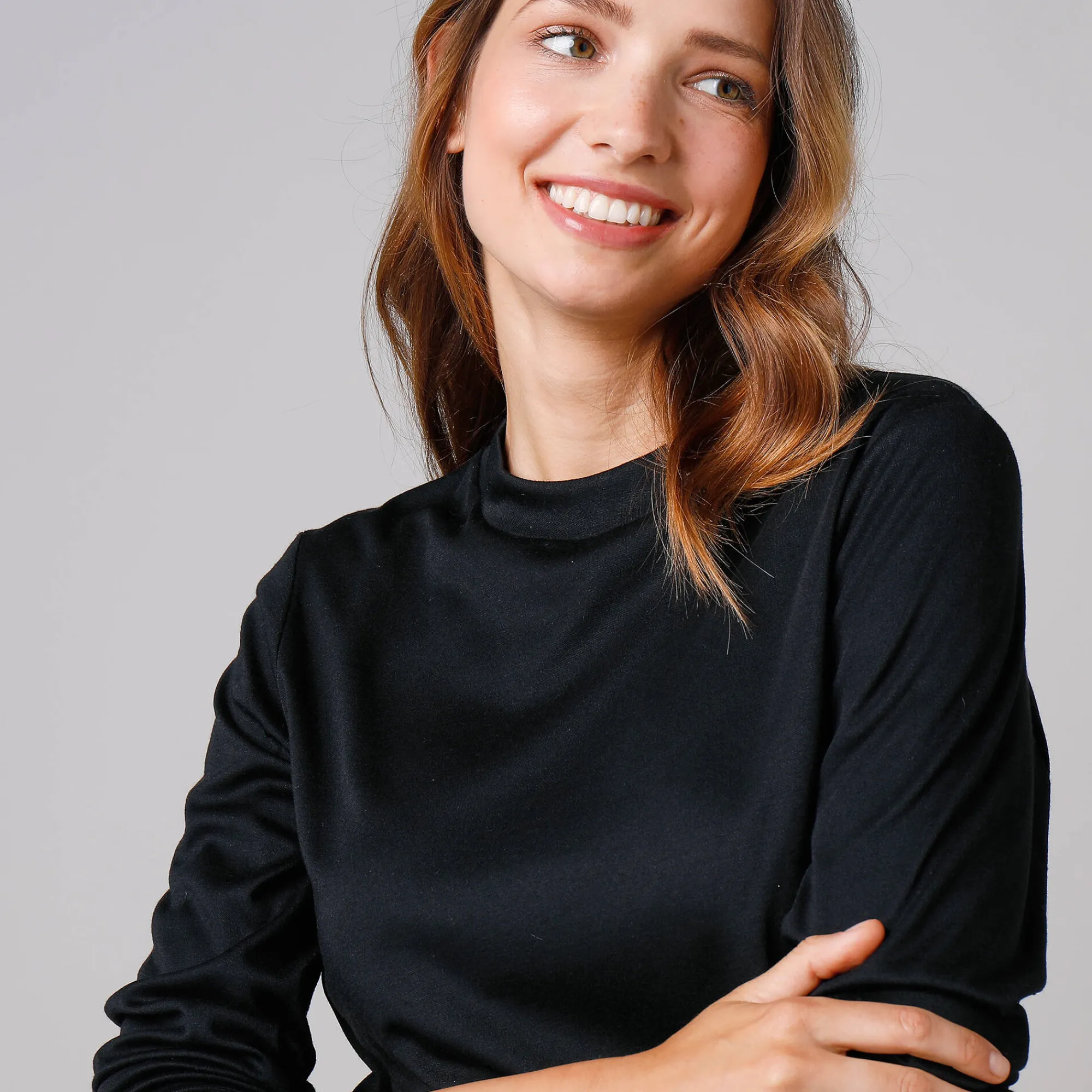 Thermisch Ondergoed<Blancheporte Thermisch T-shirt met opstaand kraagje - lange mouwen zwart