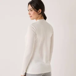 Thermisch Ondergoed<Blancheporte Thermisch T-shirt met opstaand kraagje - lange mouwen ivoorkleur
