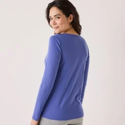 Thermisch Ondergoed<Blancheporte Thermisch T-shirt met ronde hals - lange mouwen jeansblauw