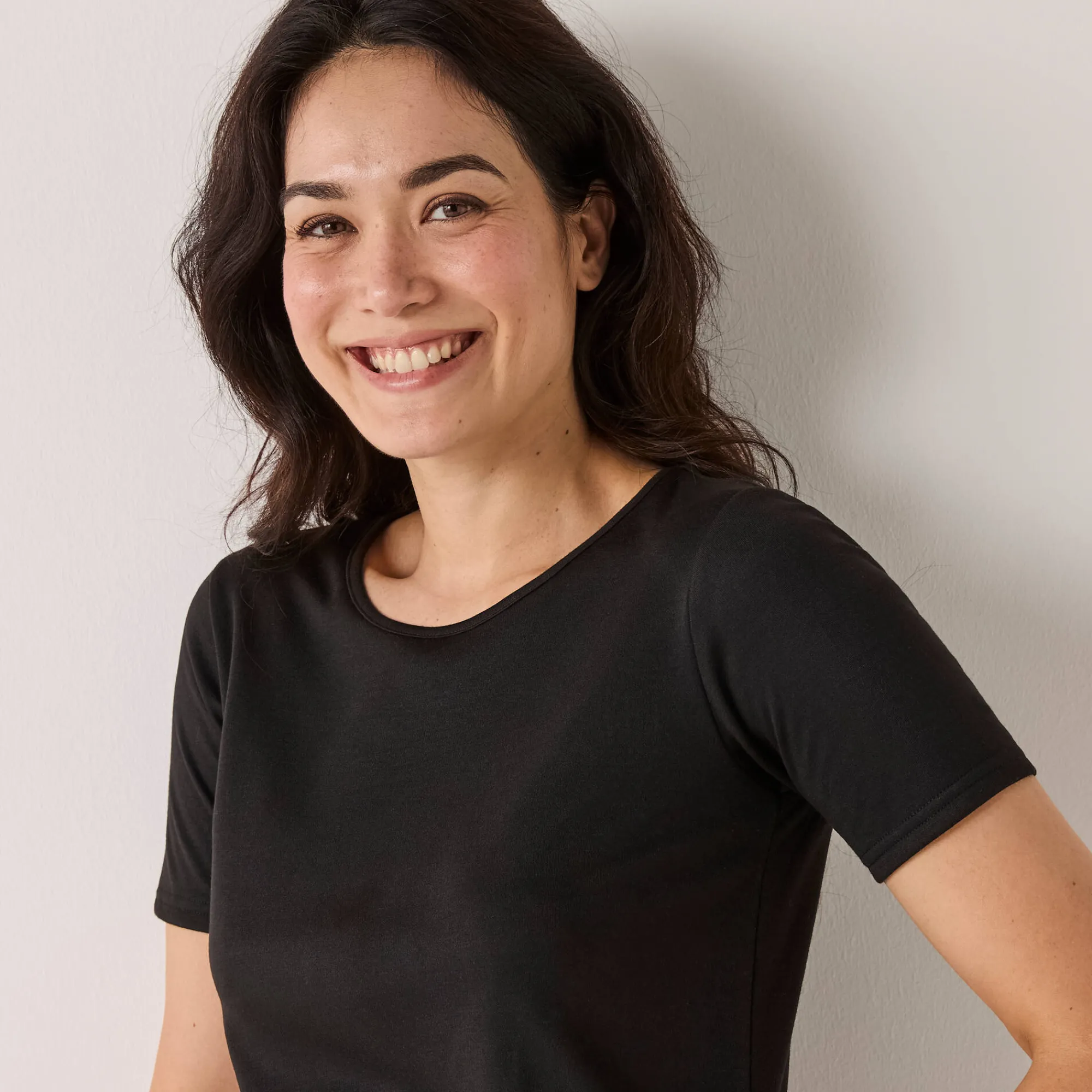 Thermisch Ondergoed<Blancheporte Thermisch T-shirt met ronde hals - korte mouwen zwart