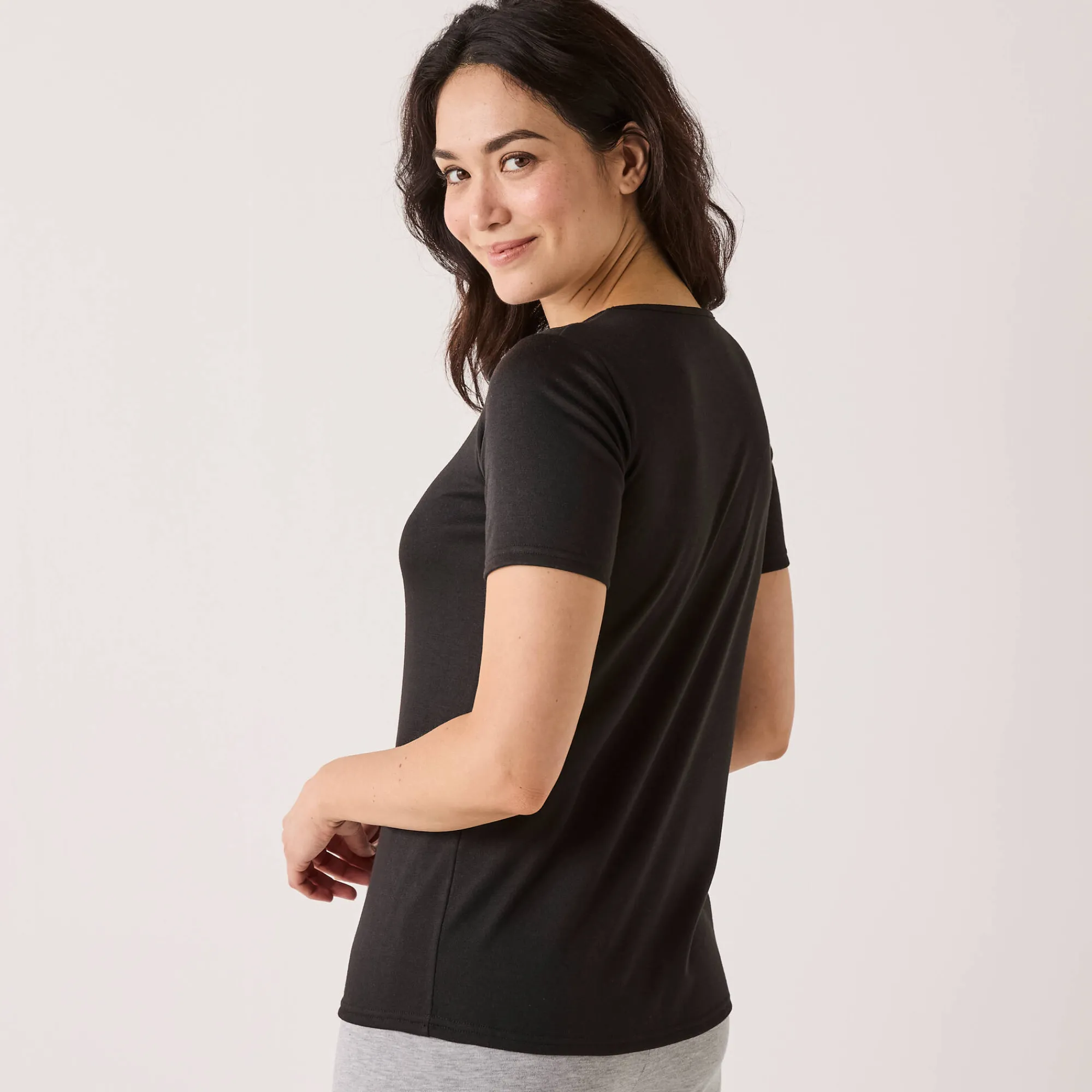 Thermisch Ondergoed<Blancheporte Thermisch T-shirt met ronde hals - korte mouwen zwart