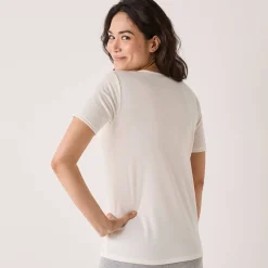 Thermisch Ondergoed<Blancheporte Thermisch T-shirt met ronde hals - korte mouwen ivoorkleur