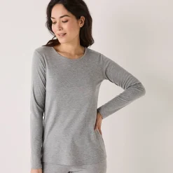 Thermisch Ondergoed<Blancheporte Thermisch T-shirt met ronde hals - lange mouwen chiné grijs