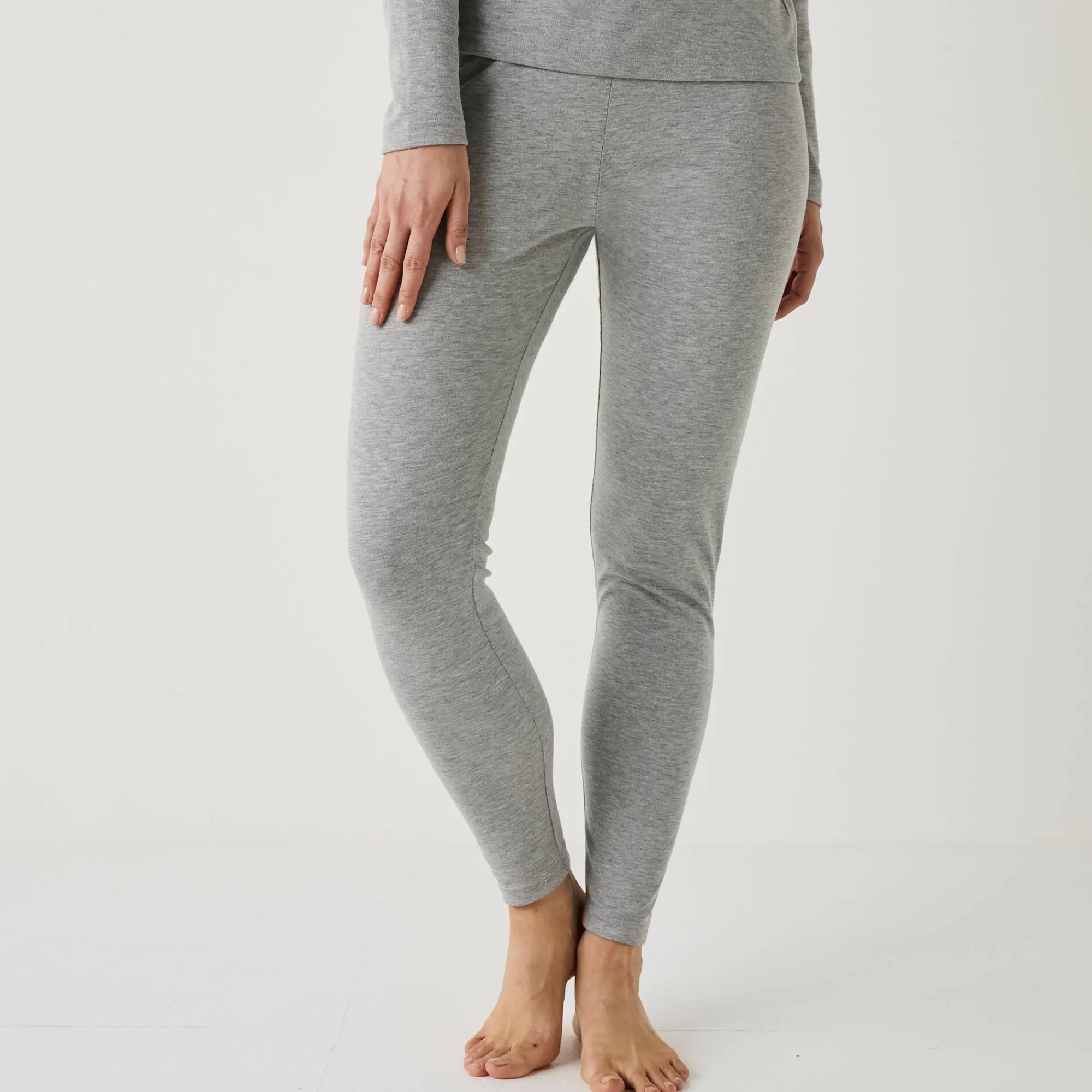 Thermisch Ondergoed<Blancheporte Thermische legging - interlock chiné grijs