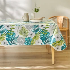 Tafelkleed<Blancheporte Toile cirée met Tropical print groen