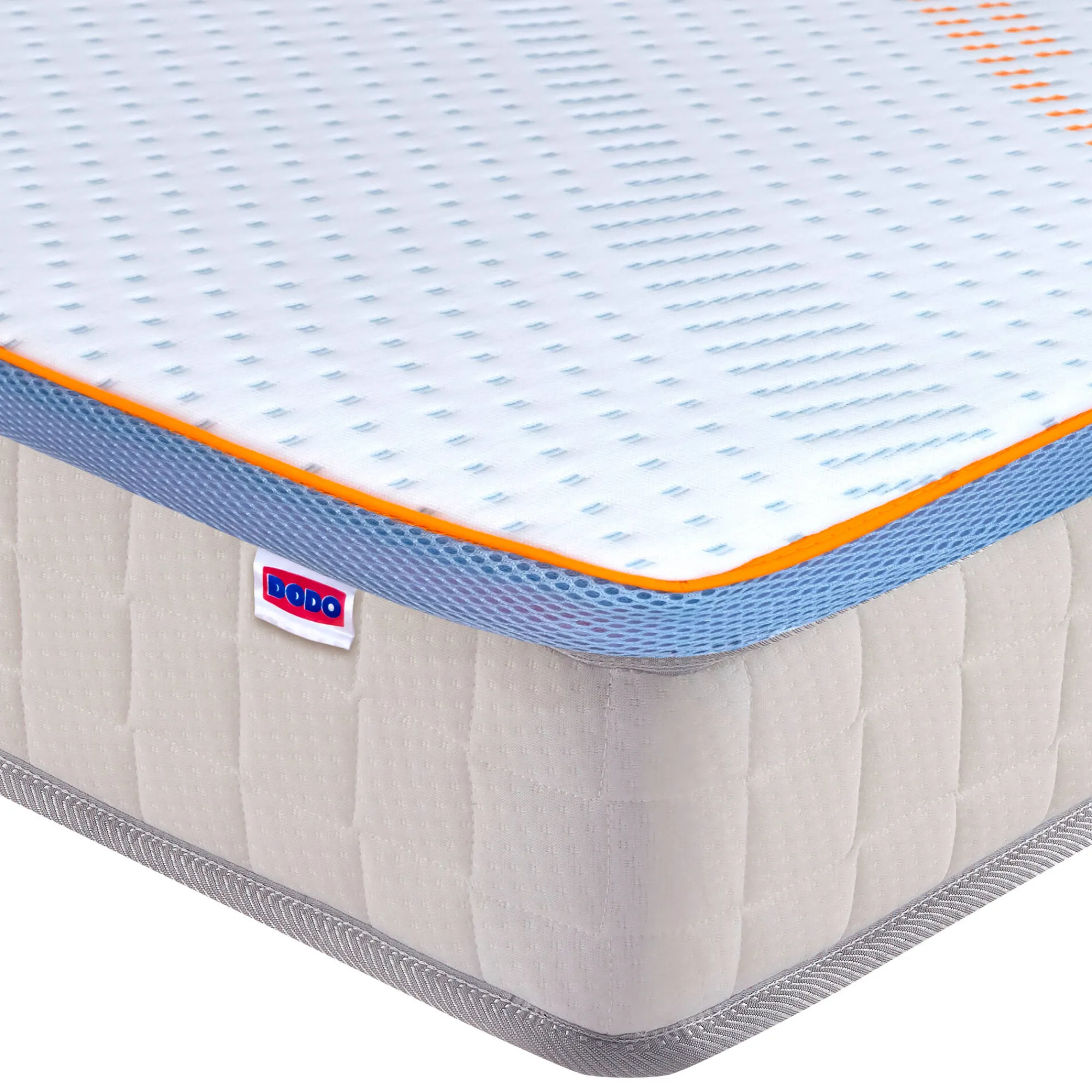 Topdekmatras<Dodo Topdekmatras in schuim van hoge kwaliteit, latexeffect wit