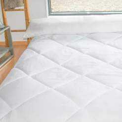 Topdekmatras<Blancheporte Topdekmatras Luxe Royal, tijk in katoensatijn wit