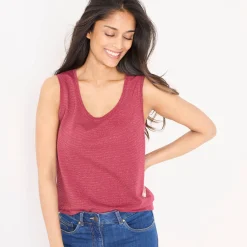 T-Shirt En Topje<Blancheporte Topje in glanstricot bordeaux