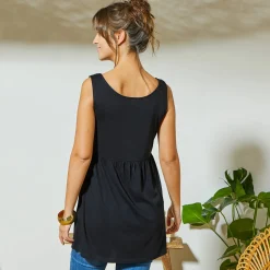T-Shirt En Topje<Blancheporte Topje met macramé zwart
