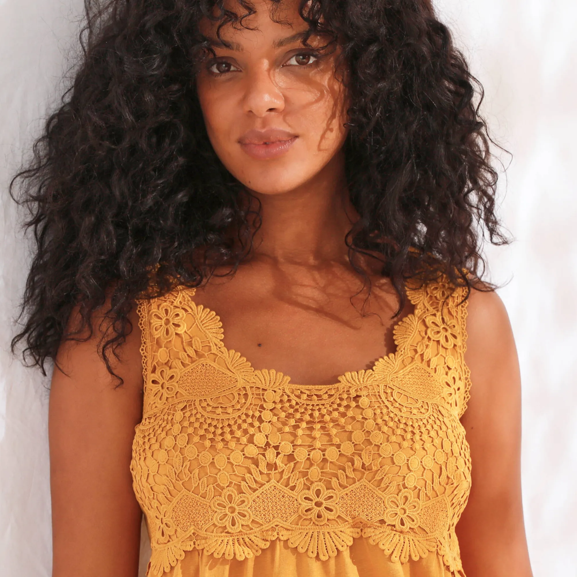 T-Shirt En Topje<Blancheporte Topje met macramé kerrie