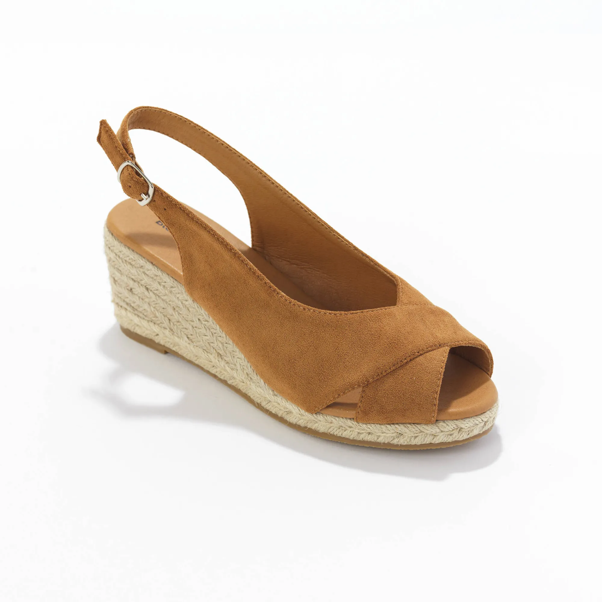 Sandalen En Espadrilles|Schoenen<Blancheporte Touw sleehakken met open hiel en teen karamel