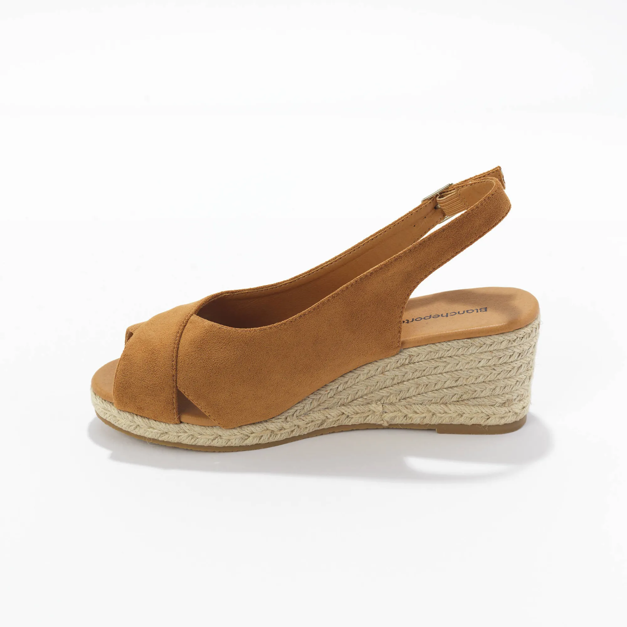 Sandalen En Espadrilles|Schoenen<Blancheporte Touw sleehakken met open hiel en teen karamel