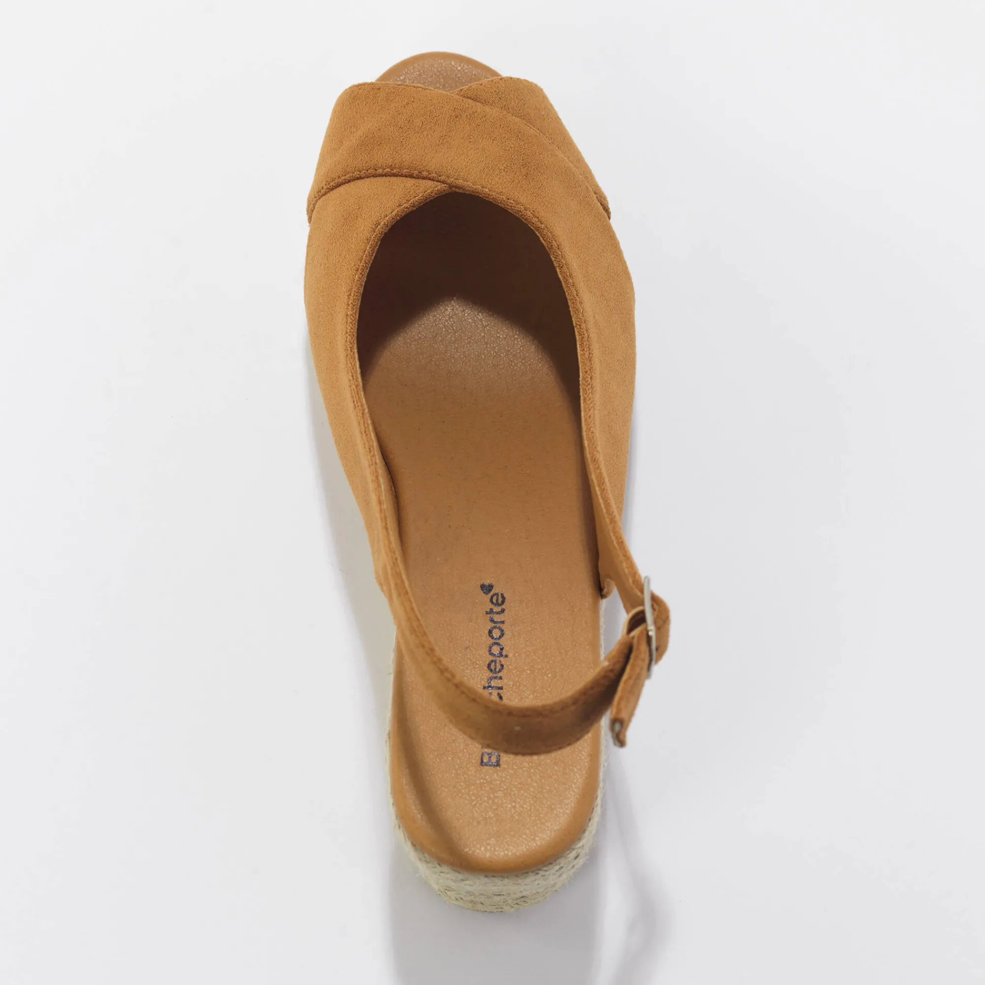 Sandalen En Espadrilles|Schoenen<Blancheporte Touw sleehakken met open hiel en teen karamel