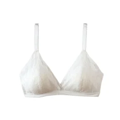 Beha<Confidence Lingerie Triangelbeha in kant en rekbare tule Guspini - zonder beugels ivoorkleur