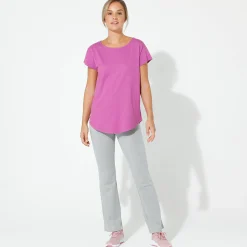 Legging<Blancheporte Trompetlegging in jerseytricot chiné grijs