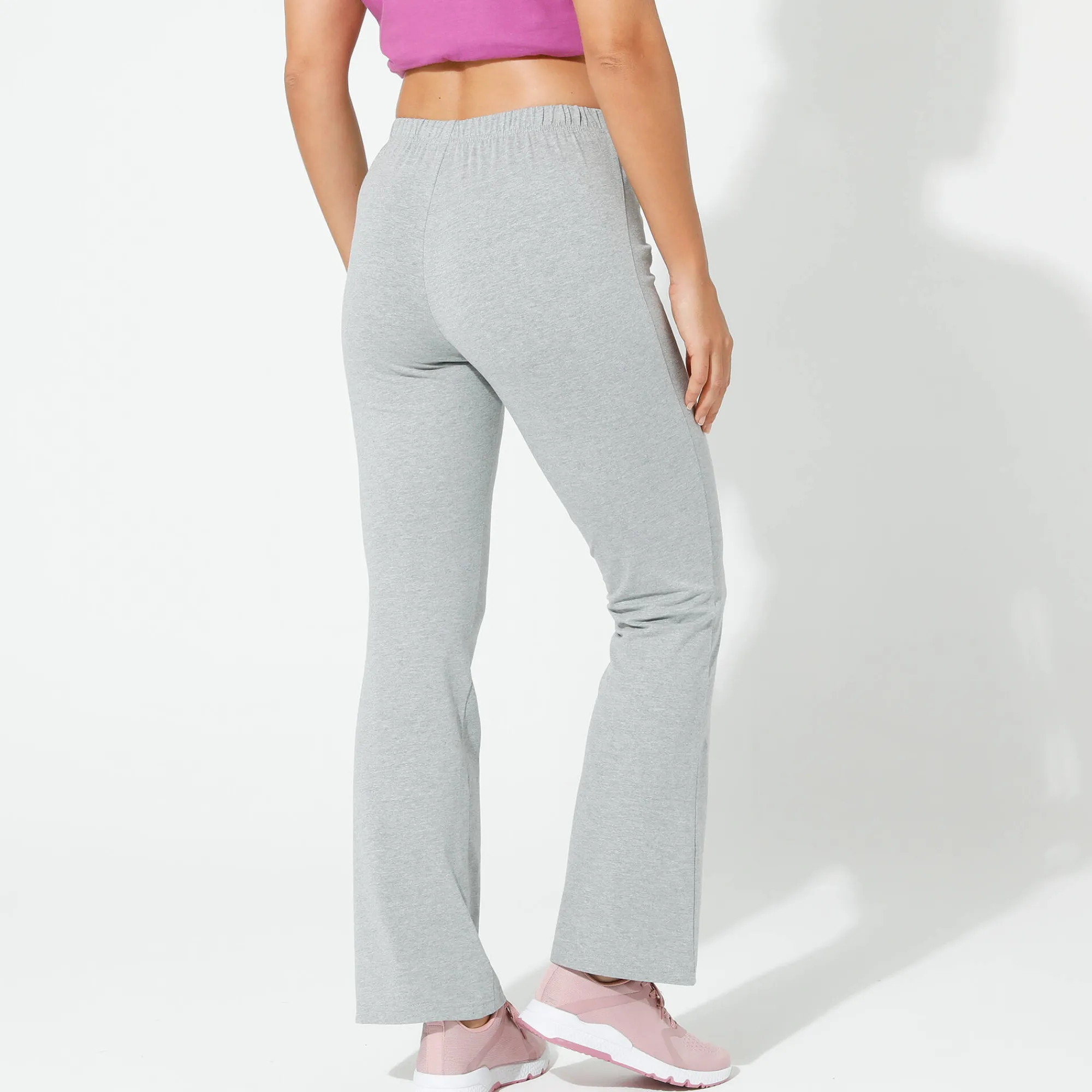 Legging<Blancheporte Trompetlegging in jerseytricot chiné grijs