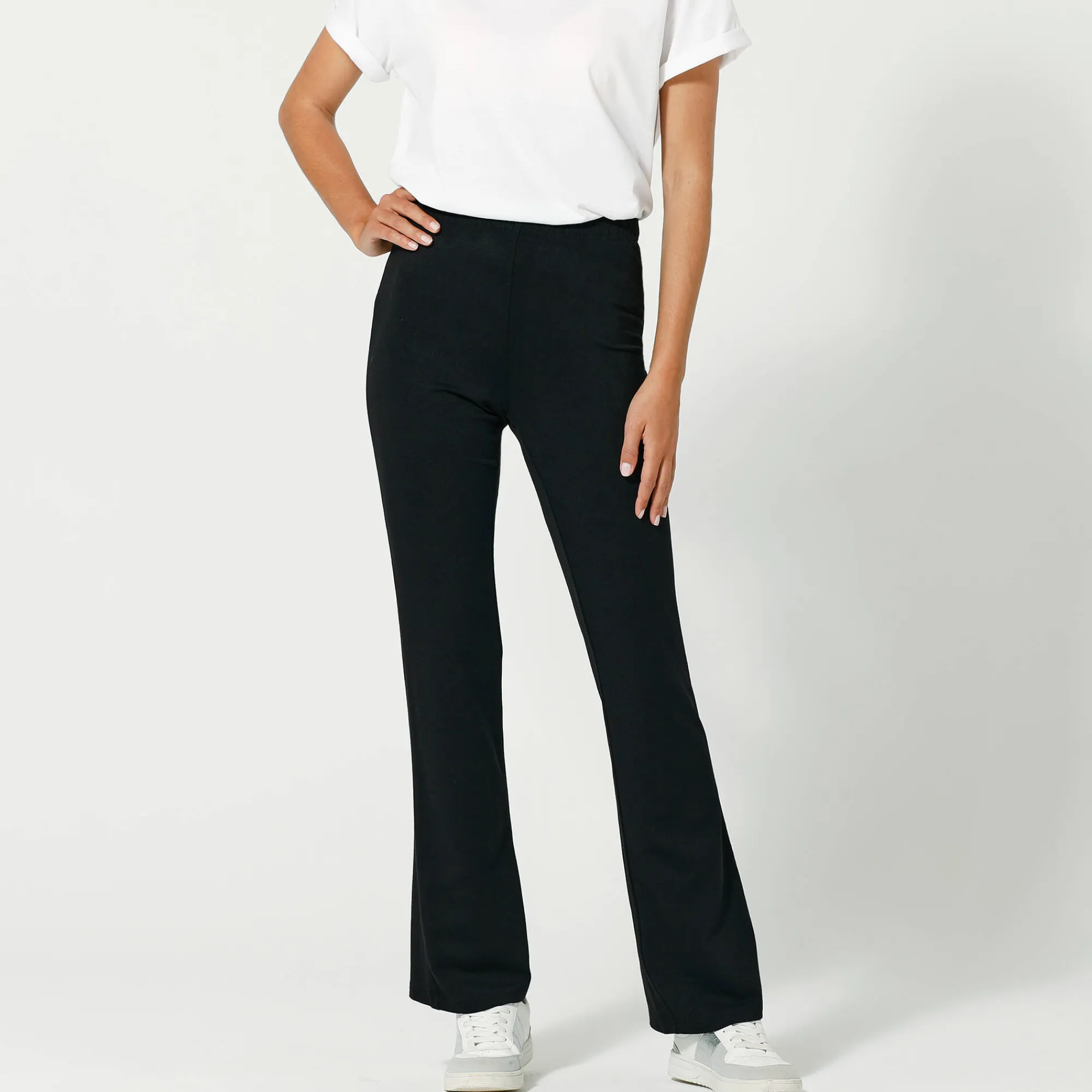 Legging<Blancheporte Trompetlegging in jerseytricot zwart